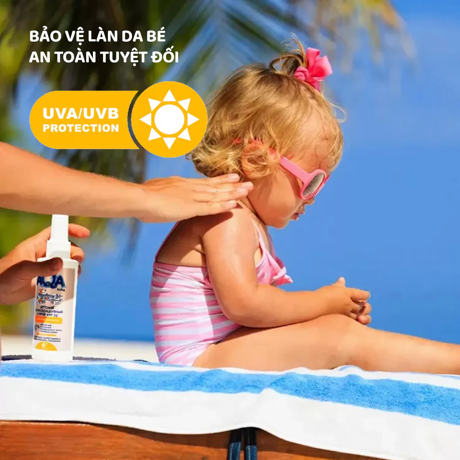 Xịt chống nắng cho bé SPF50 (Từ 6 tháng tuổi) - AQA Baby 150ml