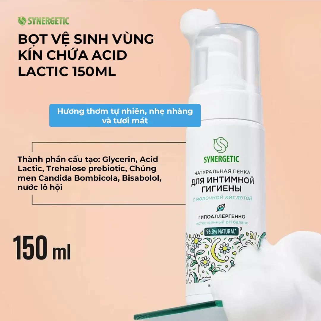 BỌT VỆ SINH VÙNG KÍN SYNERGETIC DÀNH CHO DA NHẠY CẢM