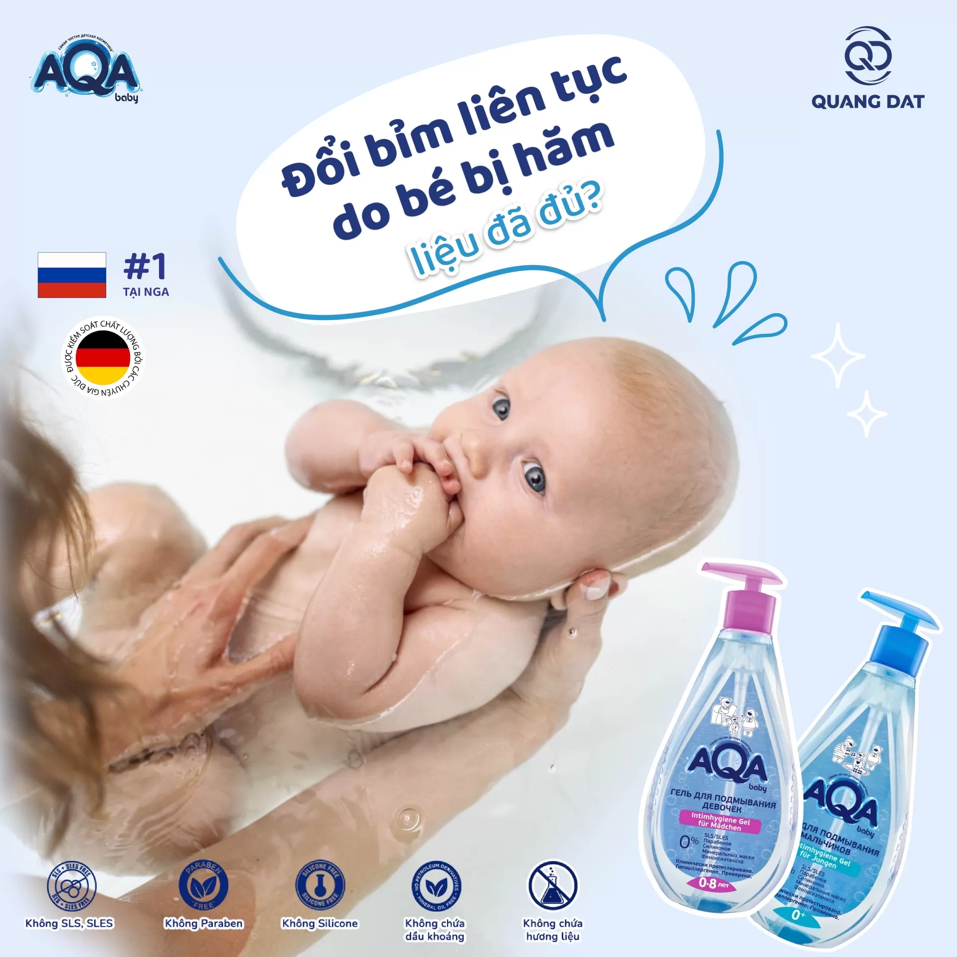 Hăm tã ở trẻ sơ sinh: Nguyên nhân, cách vệ sinh vùng kín đúng cách và giải pháp an toàn cho bé trai & bé gái